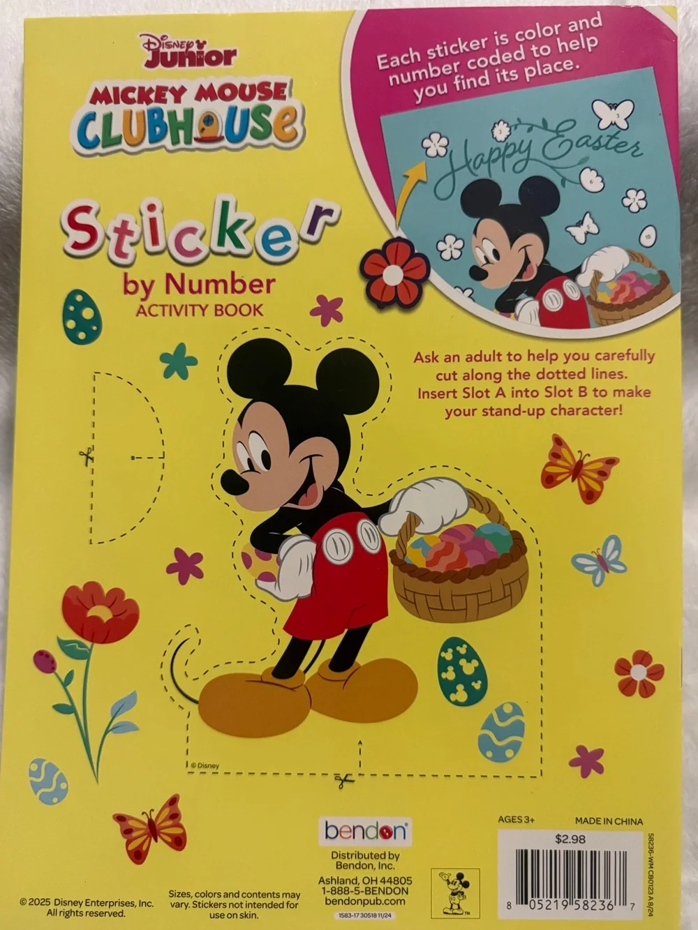 Disney Junior Mickey Easter Sticker by Number Activity Book